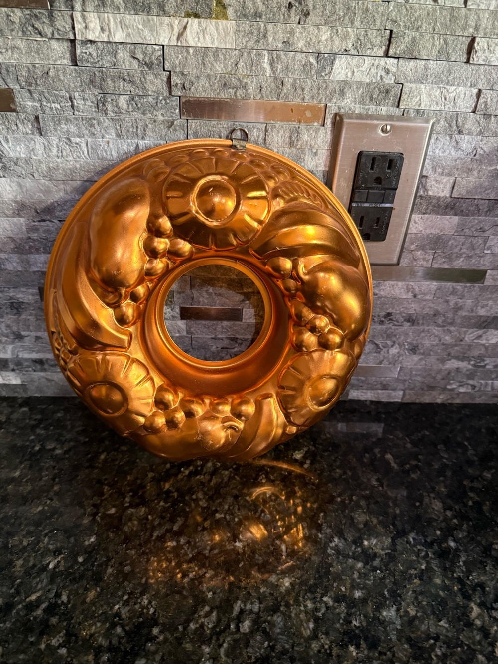 Vintage Cottage Core 10” Fruit Copper Mold